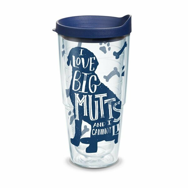 Alimentacion 24 oz I Love Big Mutts & I Cannot Lie Tumbler with Lid, Navy AL3486399